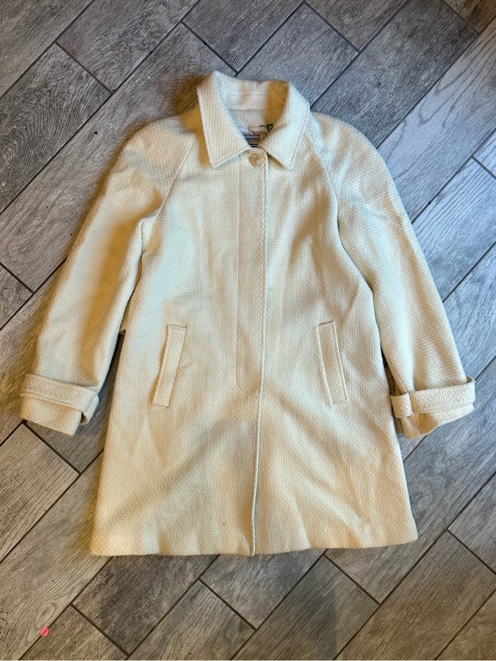 Vintage Marvin Richards Long Cream Coat, Women’s Small - Picture 2 of 8